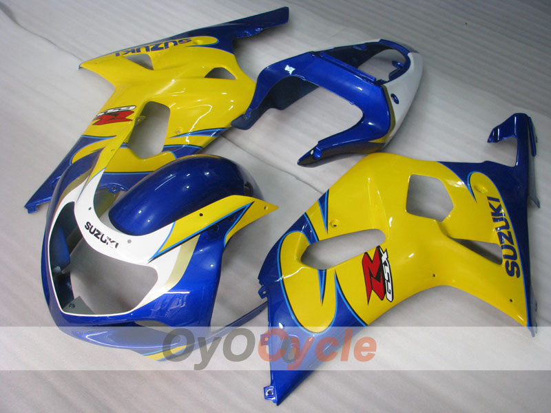 Kit de carénage à injection pour GSX R600 01-03 - Jaune, Bleu - Style d'origine #OYO87905092 Image principale du produit