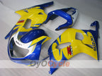 Kit de carénage à injection pour GSX R750 00-03 - Jaune, bleu - Style d'usine #OYO87905147
