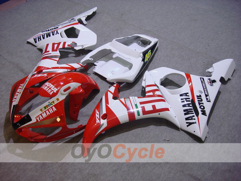 Kit de carénages d'injection pour YZF-R6 05 - Rouge, blanc - FIAT, MOTUL #OYO87902646