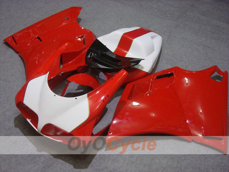 Kit de carénage à injection pour Ducati 748 94-02 - Rouge, Blanc - Style d'usine #OYO87902052 Image principale du produit