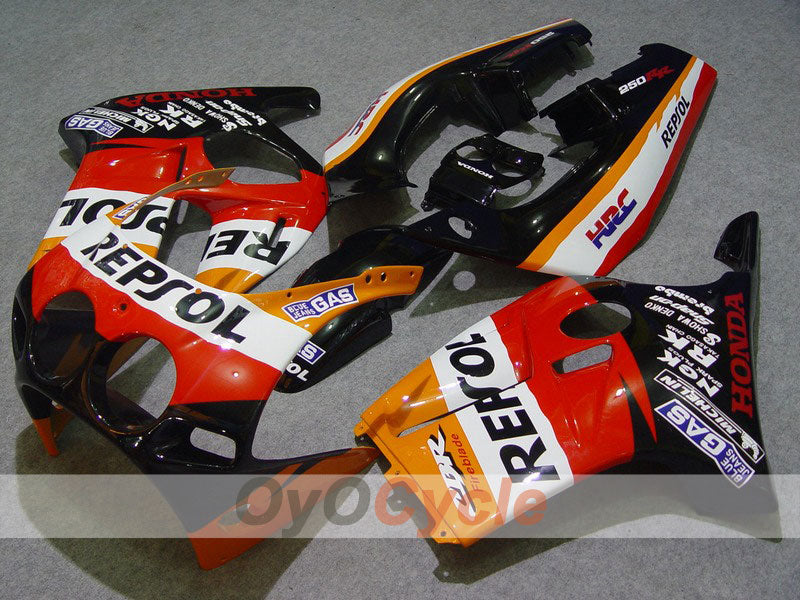 Kit de carénage à injection pour CBR250RR 88-89 - Rouge, Orange - Repsol #OYO87902906