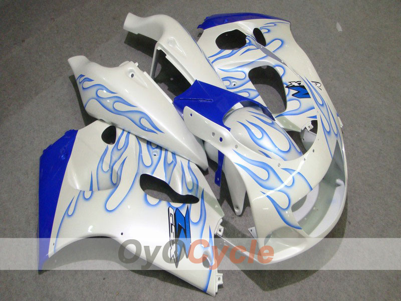 Kit de carénage pour Suzuki GSXR750 96-99 - Bleu, blanc - Flamme #OYO87902993