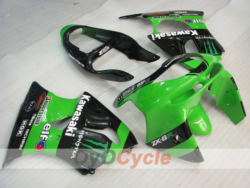 Kit de carénage pour NINJA ZX-6R 98-99 - Vert, noir - Monster #OYO87903001 Image principale du produit