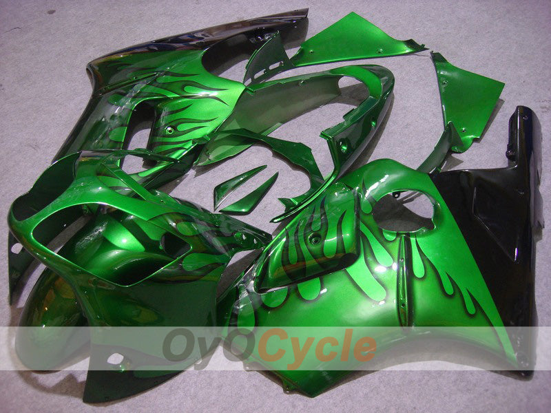 Kit de carénages à injection pour NINJA ZX-12R 00-01 - Vert, noir - Flamme #OYO87903070