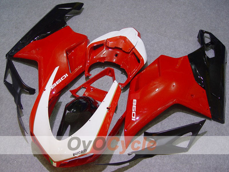 Kit de carénage injecté pour Ducati 1098 07-09 - Rouge, noir - Style usine #OYO87902317 Image principale du produit