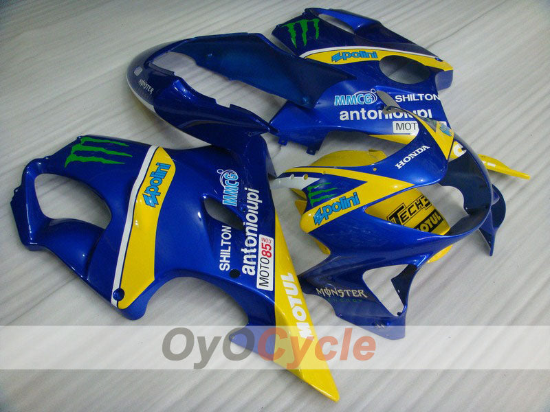 Kit de carénage à injection pour CBR600F4 99-00 - Jaune, bleu - Monster, MOTUL #OYO87900115 Image principale du produit