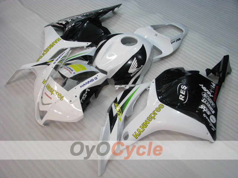 Kit de carénage à injection pour CBR600RR 09-12 - Blanc, Noir - HANN Spree #OYO87900445