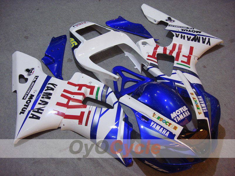 Kit de carénage à injection pour YZF-R1 98-99 - Bleu, Blanc - FIAT, MICHELIN, MOTUL #OYO87900737