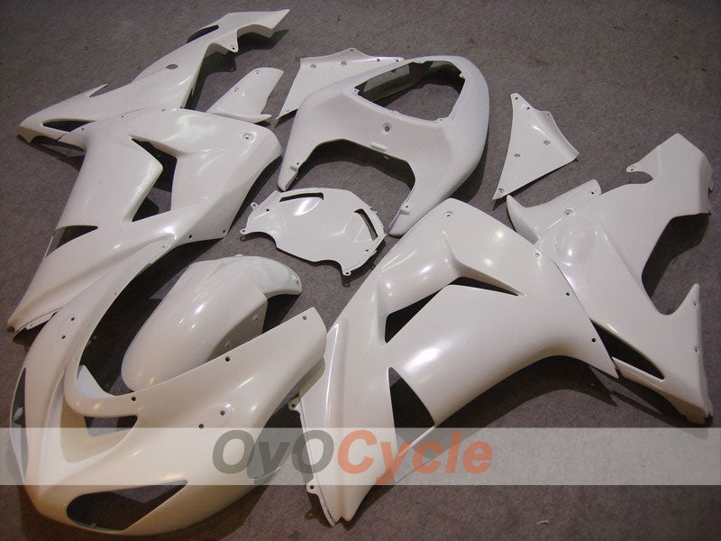 Kit de carénage injecté pour NINJA ZX-10R 06-07 - Blanc - Style d'usine #OYO87901567