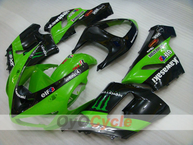 Kit de carénage à injection pour NINJA ZX-6R 05-06 - Vert, Noir - Monster #OYO87901877 Image principale du produit