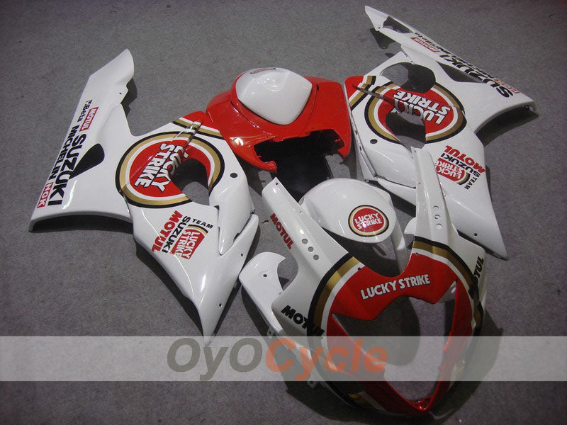 Kit de carénage moulé par injection pour GSX R1000 05-06 - Rouge, Blanc - Lucky Strike, MICHELIN, MOTUL #OYO87901977