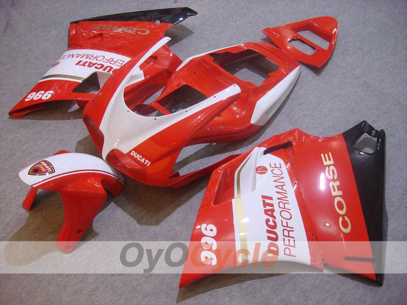 Kit de carénage à injection pour Ducati 996 99-02 - Rouge, Blanc - Performance #OYO87902226 Image principale du produit