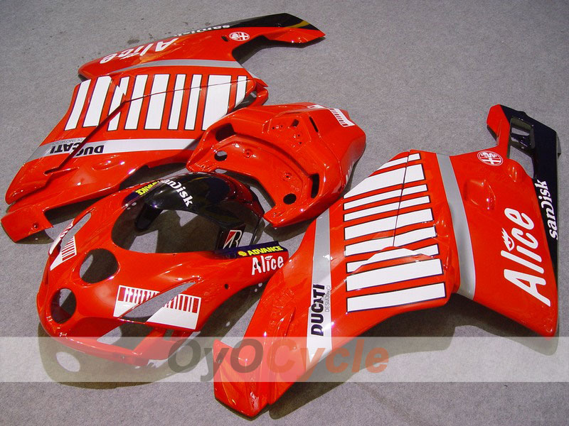 Kit de carénages injectés pour Ducati 999 05-06 - Rouge, Noir - Alice #OYO87902366 Image principale du produit