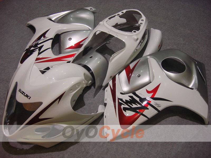 Kit de carénage à injection pour GSXR1300 Hayabusa 08-20 - Blanc, argenté - Style d'origine #OYO87902663 Image principale du produit