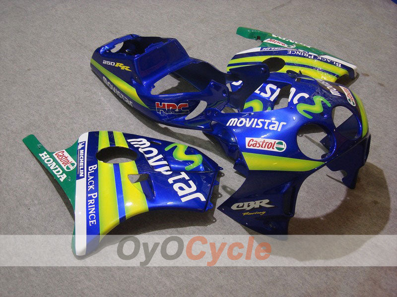 Kit de carénages injection pour CBR250RR 90-94 - Vert, Bleu - Movistar #OYO87902959 Image principale du produit