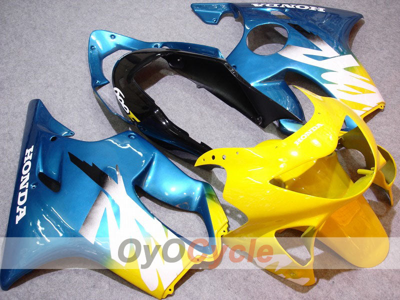 Kit de carénage à injection pour CBR600F4 99-00 - Jaune, bleu - Style d'origine #OYO87900118 Image principale du produit