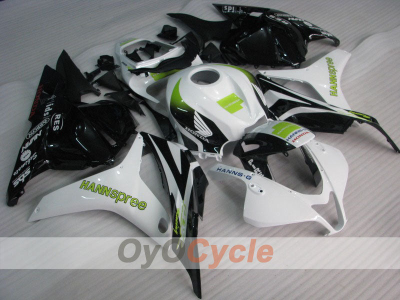 Kit de carénage à injection pour CBR600RR 09-12 - Blanc, Noir - HANN Spree #OYO87900447