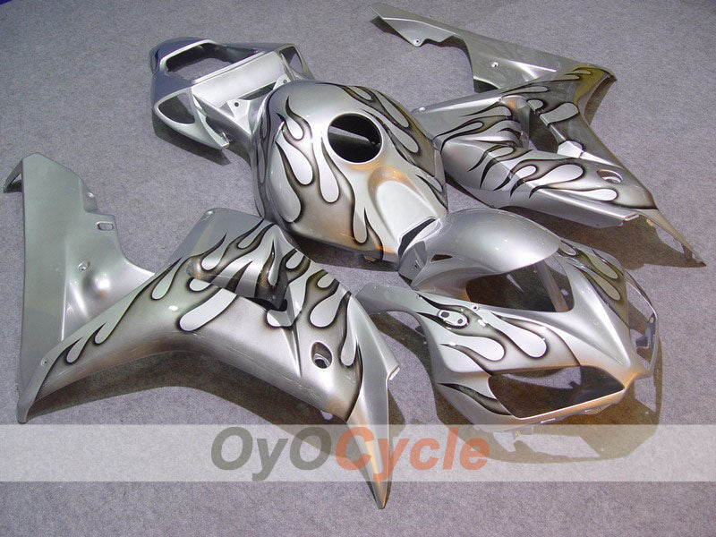 Kit de carénage à injection pour CBR1000RR 06-07 - Noir, argent - Flamme #OYO87900588