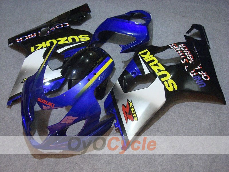 Kit de carénage à injection pour GSXR600 04-05 - Bleu, Noir - Style d'origine #OYO87901360