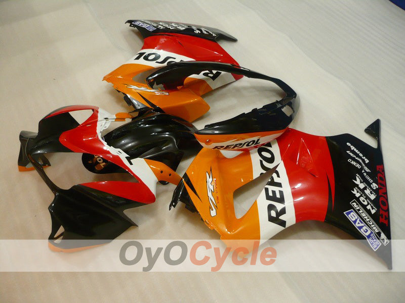 Kit de carénage à injection pour VFR800 02-13 - Rouge, Orange - Repsol #OYO87902834 Image principale du produit
