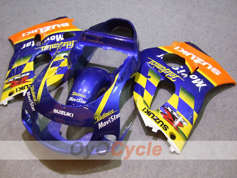 Kit de carénage pour Suzuki GSXR600 97-00 - Jaune, bleu - Movistar #OYO87902980 Image principale du produit