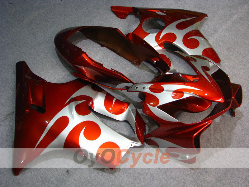Kit de carénage à injection pour CBR600F4i 04-07 - Rouge, Blanc - Flame #OYO87900201