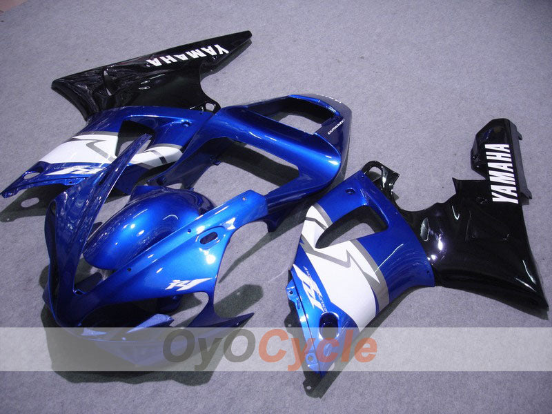 Kit de carénages injectés pour YZF-R1 00-01 - Bleu, blanc - Style d'origine #OYO87900780 Image principale du produit