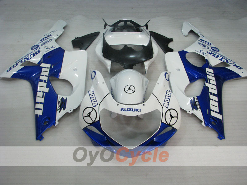 Kit de carénage injecté pour GSX R750 00-03 - Bleu, blanc - Jordan #OYO87905172