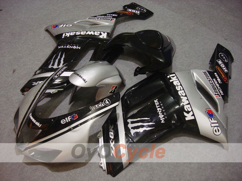 Kit de carénage à injection pour NINJA ZX-6R 07-08 - Noir, argenté - Monster #OYO87901953