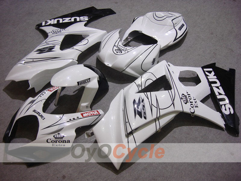 Kit de carénage à injection pour GSX R1000 07-08 - Blanc, Noir - Corona, MOTUL #OYO87902078 Image principale du produit
