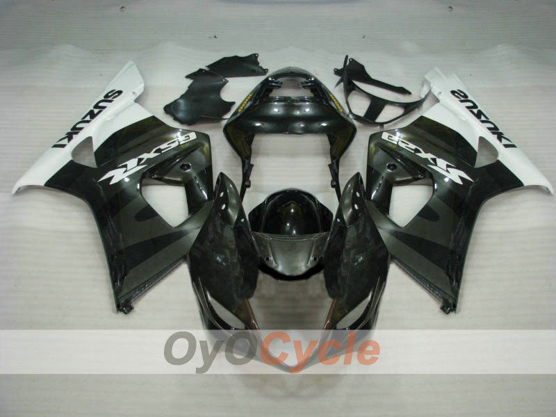 Kit de carénages injectés pour GSX R1000 03-04 - Blanc, Noir - Style d’origine #OYO87901866