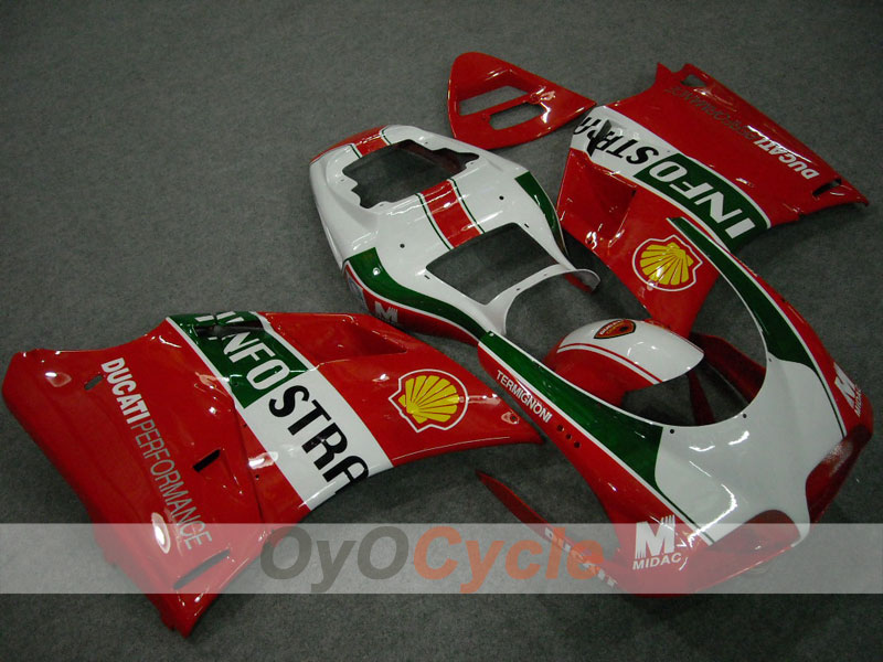 Kit de carénage injecté pour Ducati 998 02-04 - Rouge, blanc - INFO STRADA #OYO87902295 Image principale du produit