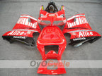 Kit de carénage à injection pour Ducati 996 99-02 - Rouge, blanc - Alice #OYO87902188