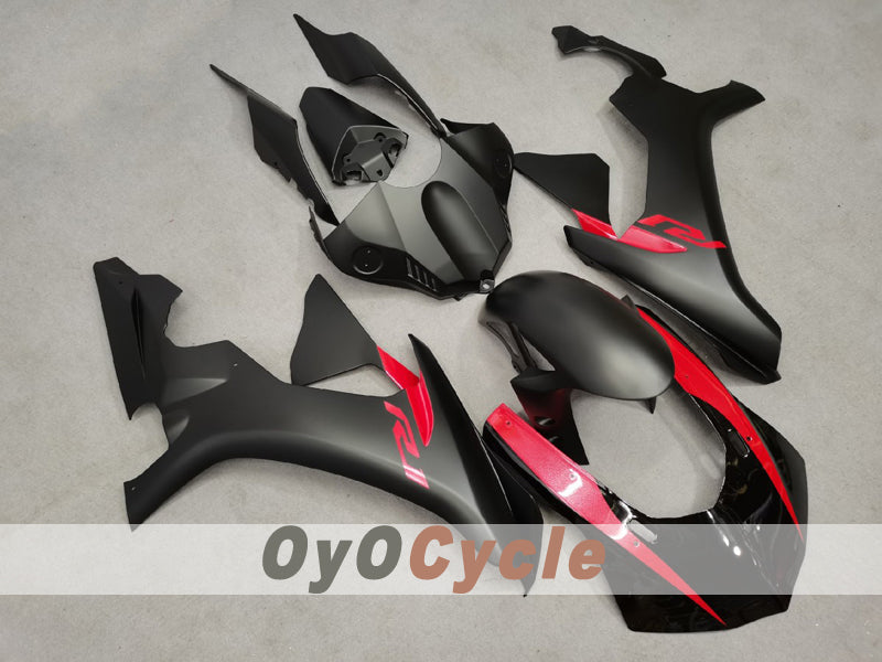 Kit de carénage injecté pour YZF-R1 15-19 - Rouge, Noir, Mat - Style d'usine #OYO87914654