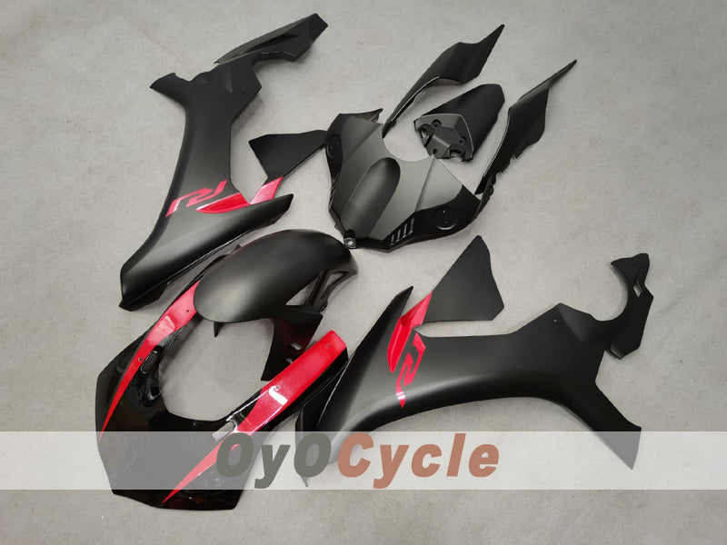 Kit de carénage injecté pour YZF-R1 15-19 - Rouge, Noir, Mat - Style d'usine #OYO87914654