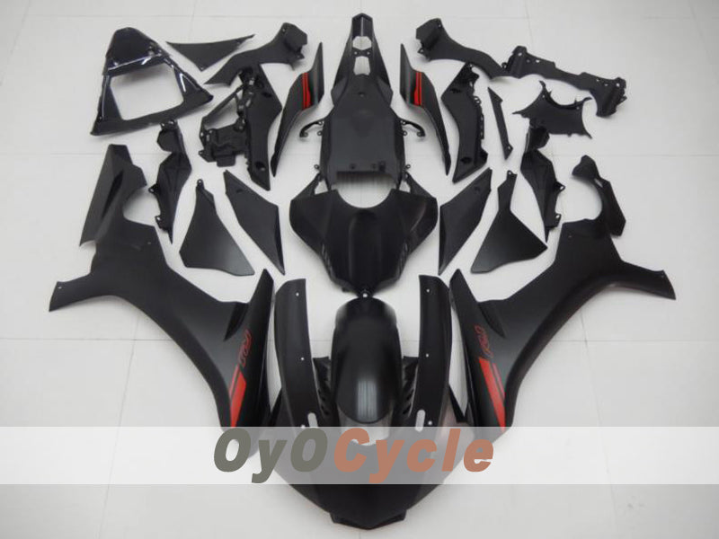Kit de carénage injecté pour YZF-R1 15-19 - Rouge, Noir, Mat - Style d'usine #OYO87914655