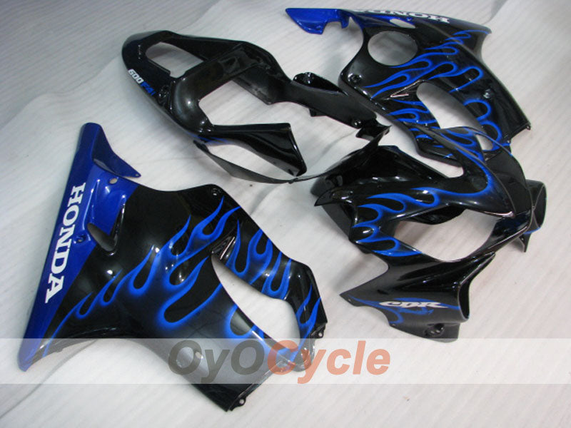 Kit de carénage à injection pour CBR600F4i 01-03 - Bleu, Noir - Flame #OYO87900150