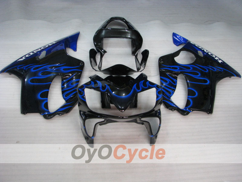 Kit de carénage à injection pour CBR600F4i 01-03 - Bleu, Noir - Flame #OYO87900150