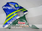 Kit de carénage à injection pour CBR600F4i 01-03 - Jaune, Bleu - Castrol #OYO87900162