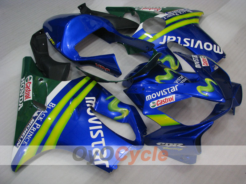 Kit de carénage à injection pour CBR600F4i 01-03 - Jaune, Bleu - Castrol #OYO87900162 Image principale du produit