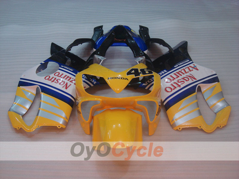 Kit de carénage injecté pour CBR600F4i 01-03 - Jaune, Blanc - MICHELIN, Nastro Azzurro #OYO87900163