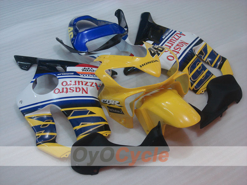 Kit de carénage injecté pour CBR600F4i 01-03 - Jaune, Blanc - MICHELIN, Nastro Azzurro #OYO87900165 Image principale du produit