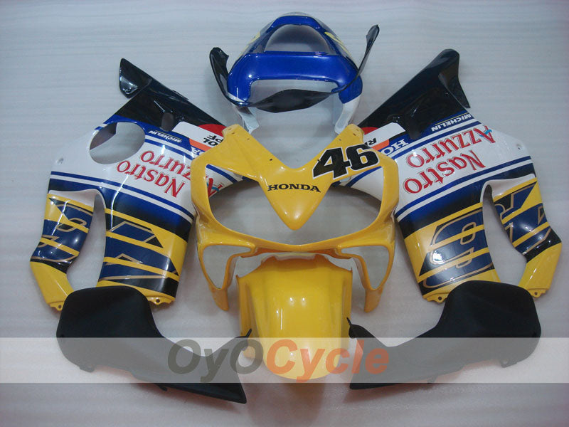 Kit de carénage injecté pour CBR600F4i 01-03 - Jaune, Blanc - MICHELIN, Nastro Azzurro #OYO87900165