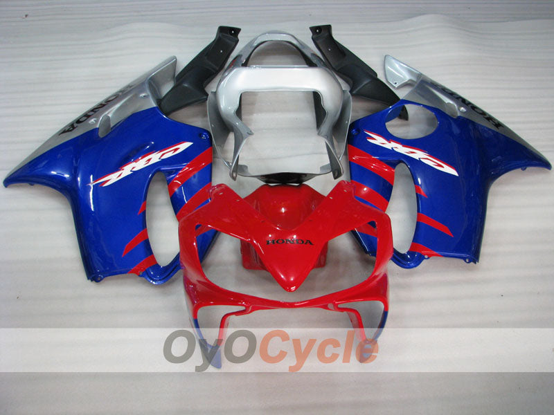 Kit de carénage injecté pour CBR600F4i 01-03 - Rouge, Bleu - Style d'origine #OYO87900174