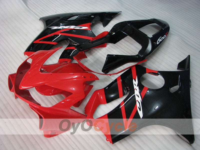 Kit de carénage à injection pour CBR600F4i 01-03 - Rouge, Noir - Style usine #OYO87900175