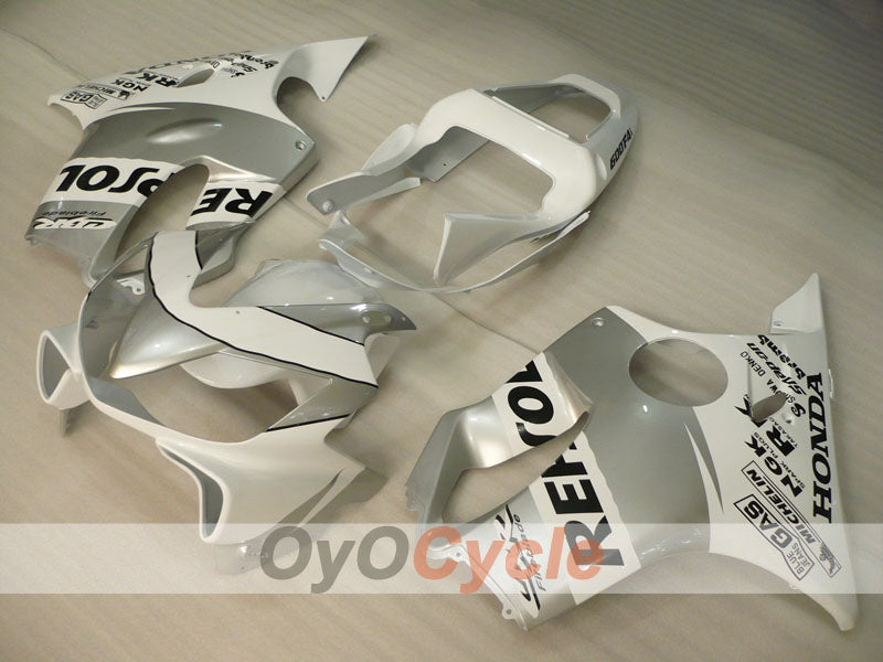 Kit de carénage à injection pour CBR600F4i 01-03 - Blanc, Argent - Repsol #OYO87900185
