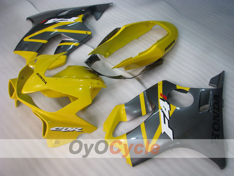 Kit de carénage à injection pour CBR600F4i 04-07 - Jaune, Gris - Style usine #OYO87900211