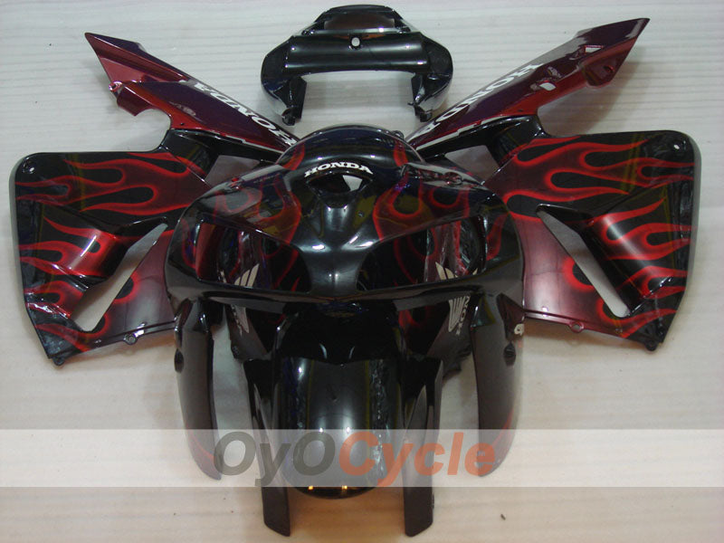 Kit de carénages à injection pour CBR600RR 05-06 - Rouge, Noir - Flamme #OYO87900247