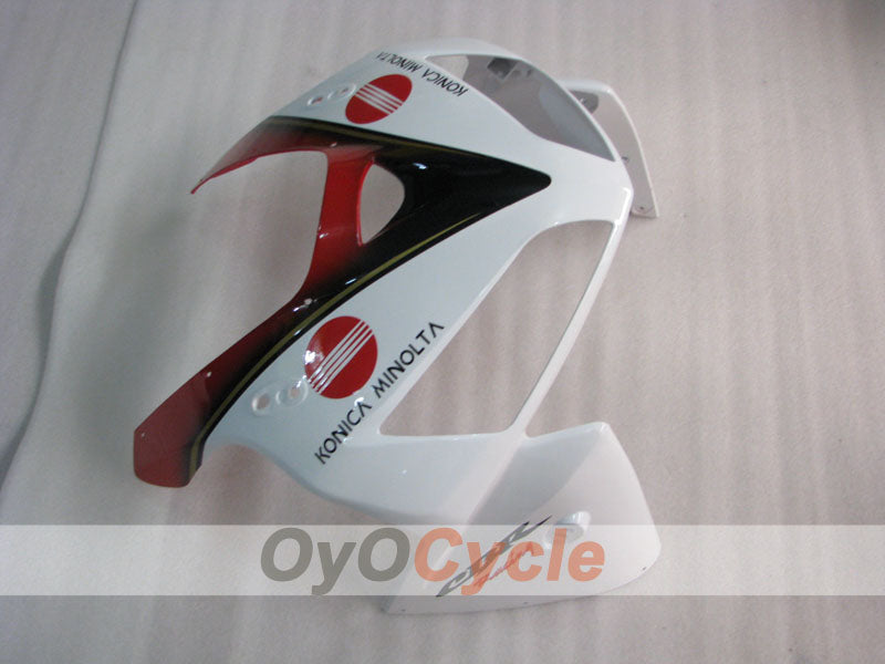 Kit de carénages injectés pour CBR600RR 05-06 - Rouge, blanc - Konica Minolta #OYO87900257
