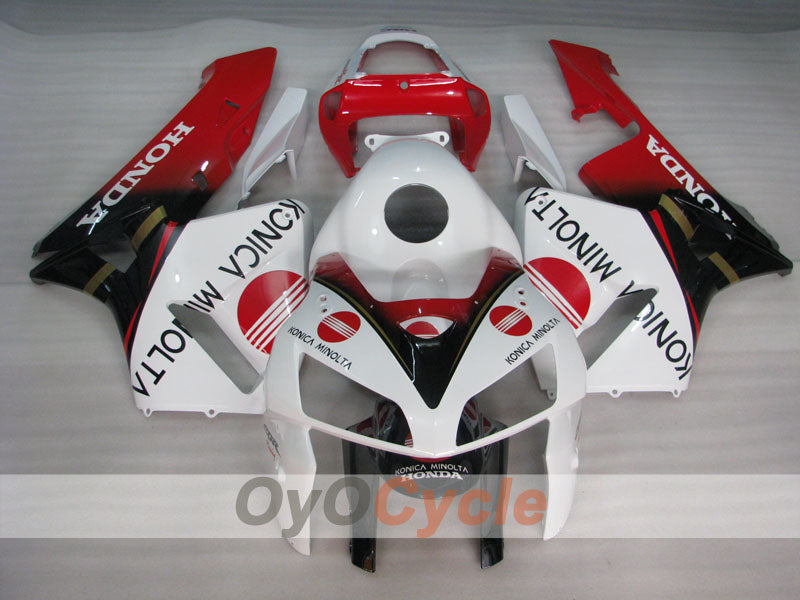 Kit de carénages injectés pour CBR600RR 05-06 - Rouge, blanc - Konica Minolta #OYO87900257